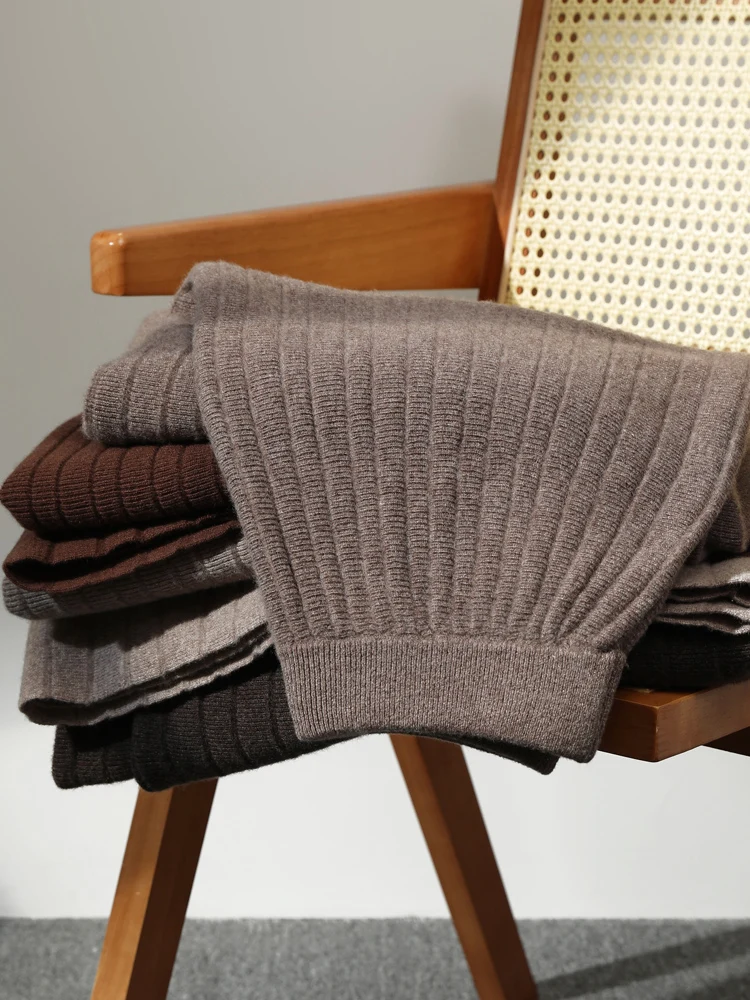 Mezza gonna in pura lana 100% da donna Autunno Inverno Gonna a pieghe lavorata a metà polpaccio A-line a vita alta Abito da donna da ufficio Versatile 6