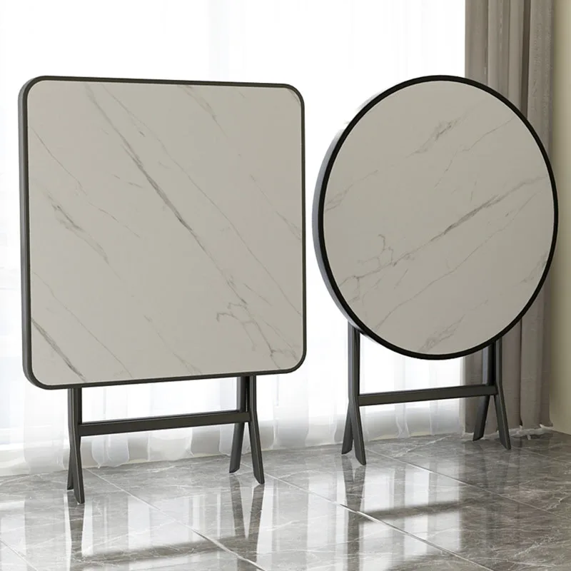 Trucco Rotondo Portatile Pieghevole Tavolo Da Pranzo Set Poker Lavoro All'Aperto Piccolo Tavolo Da Campeggio Gioco Tavoli Mobili Soggiorno Xy50Dt
