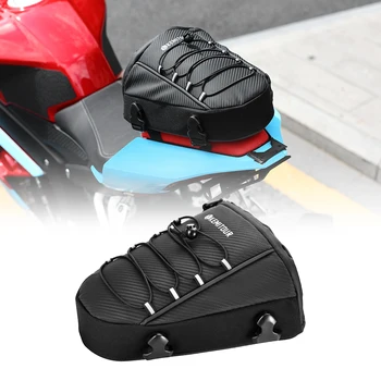 Motorcycle Sport Bike Tail Bag PVC Waterproof Rear Seat Storage Pack Universal for Outdoor Riding Touring Travel Luggage Bags 1