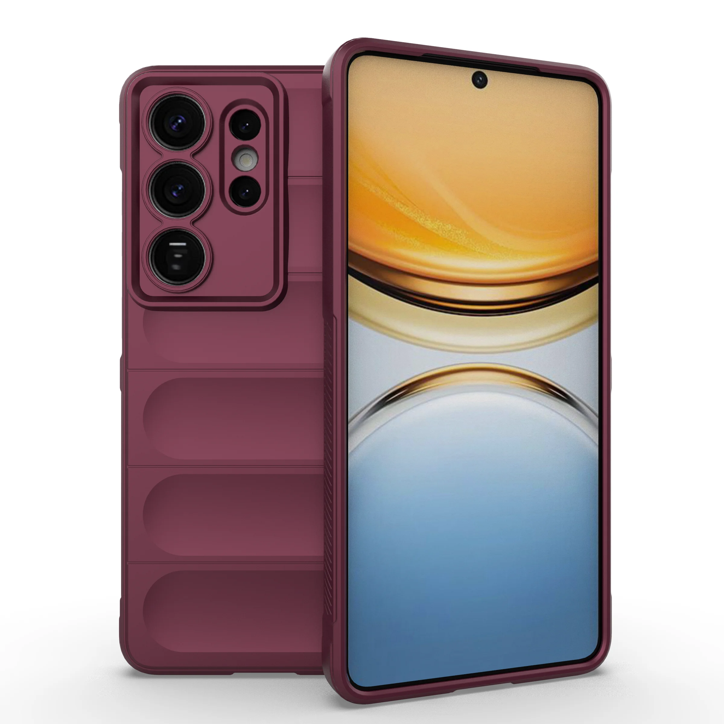 Luxury Wave Design Silicone Shockproof Bumper Case