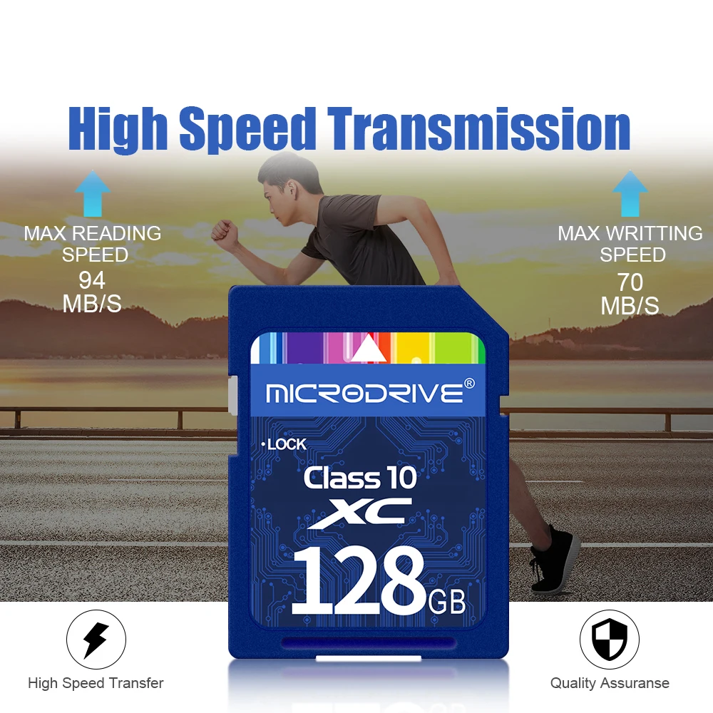 SD Card 64GB 128GB SDHC/XC 16GB 32GB Normal Full Size Flash SD Memory Card High Speed for Camera