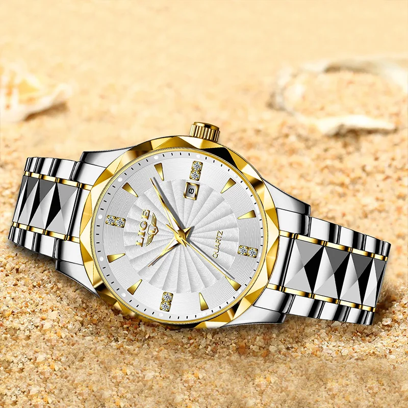 LIGE Luxury Women's Luminous Quartz Waterproof Stainless Steel Watch