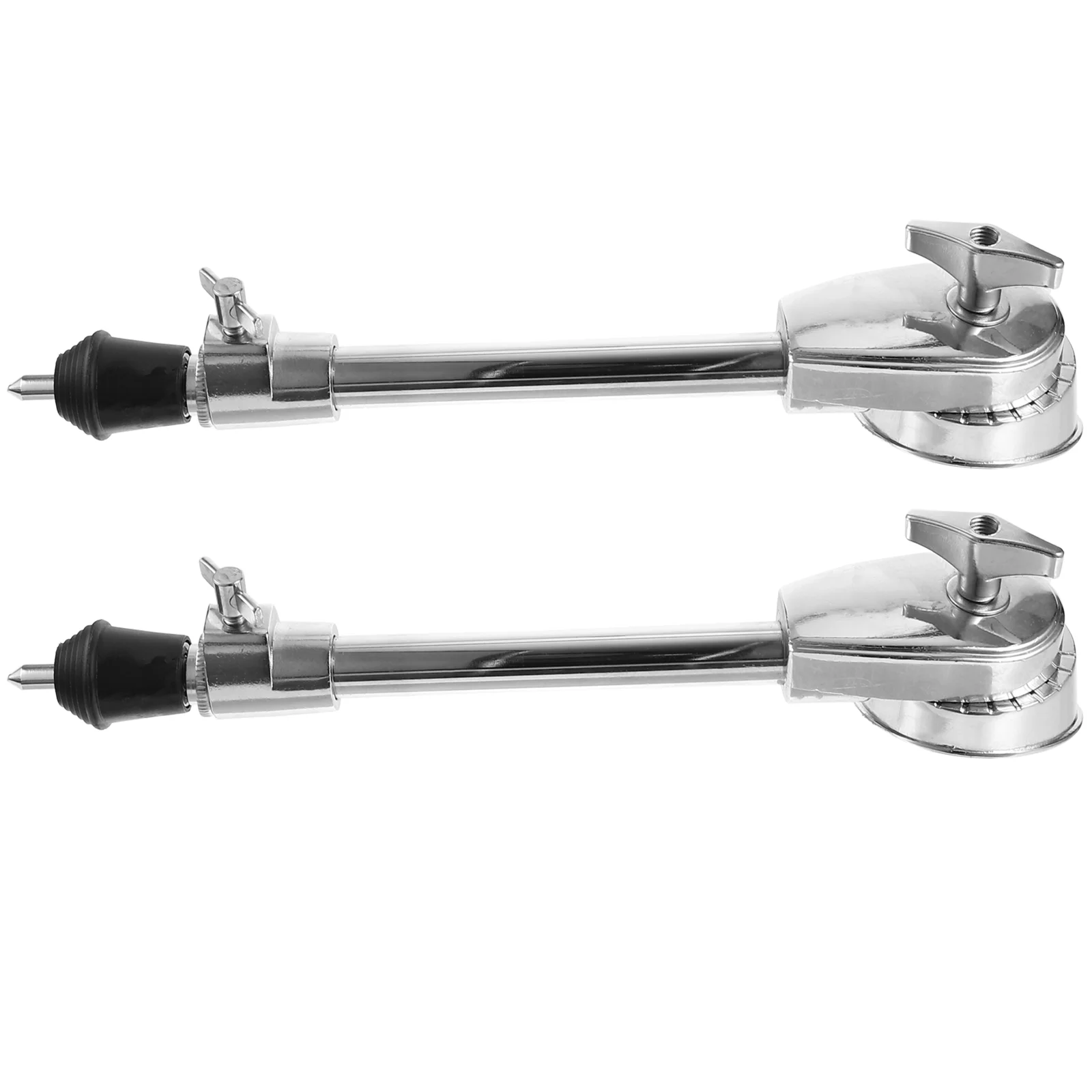 

2 Pcs Drum Kit Percussion Instrument Parts Stands Durable Silver Accessories Metal