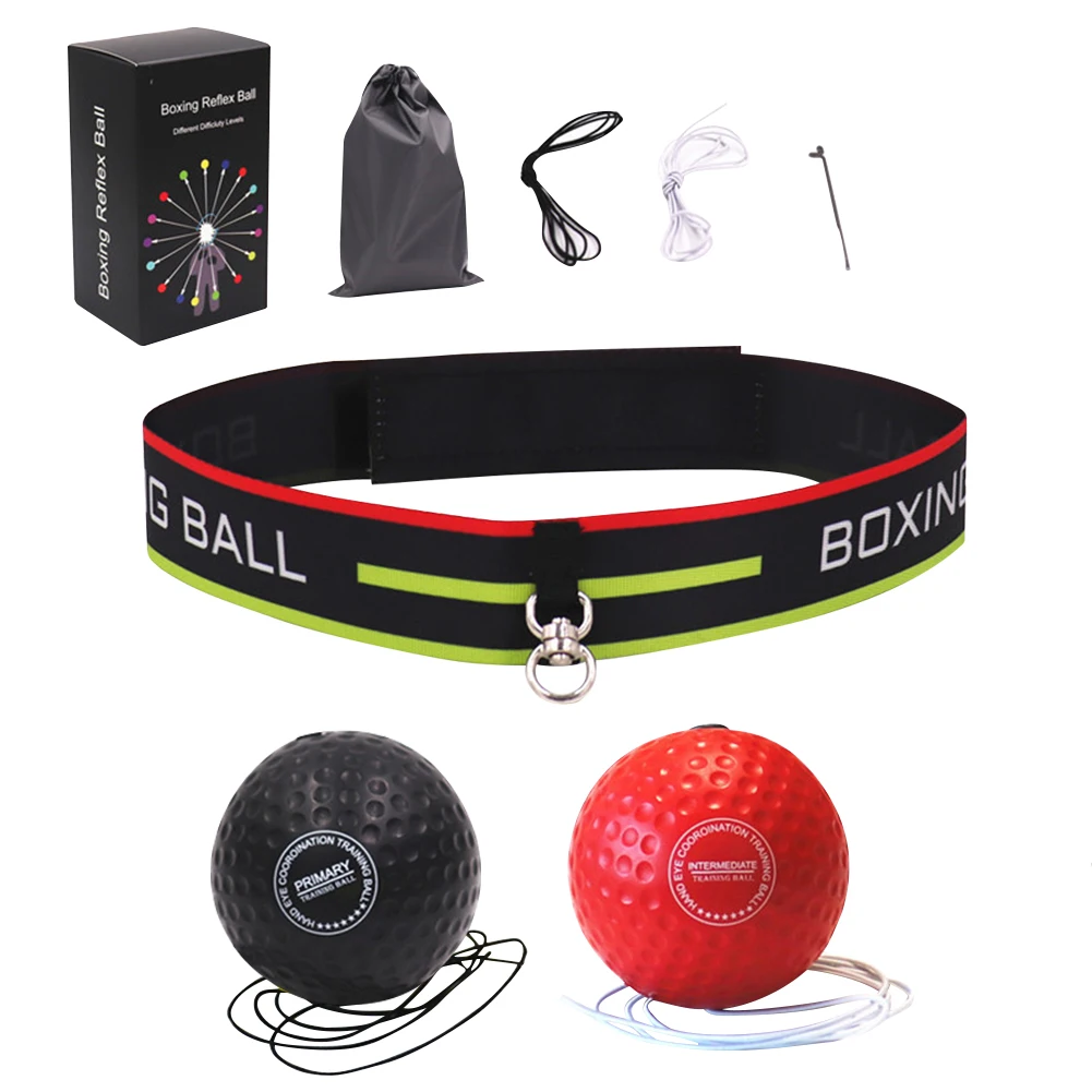 Head-Mounted Boxing Reflex Ball Raising Reaction Sanda Training Ball Adjustable Set Portable Lightweight for Party Entertainment