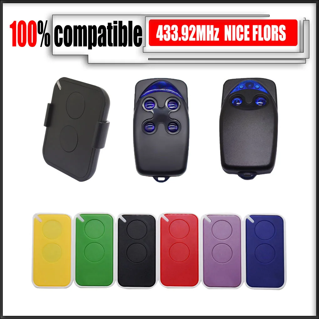 NICE FLORS FLO2RS FLO4RS FLO2RE FLO4RE ERA ONE 100% universel INTI télécommande ouvre-porte de Garage 433.92MHz Rolling Code télécommande