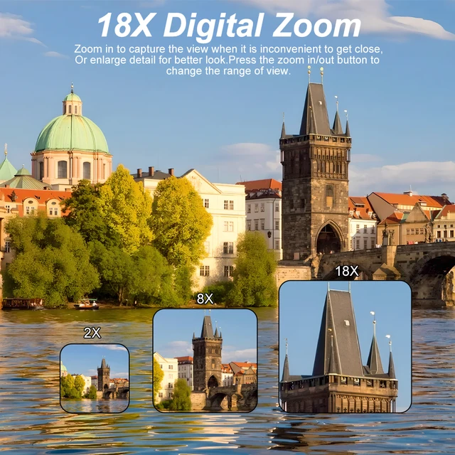 Compact Digital Photography Camera 4K 18X Digital Zoom Vintage Vlog Video - Image 4