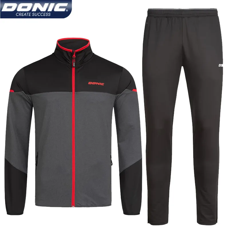 DONIC Table Tennis Clothing Suit Men Women Sports Jersey Workout Running Pants Spring Autumn Ping Pong Clothes Set