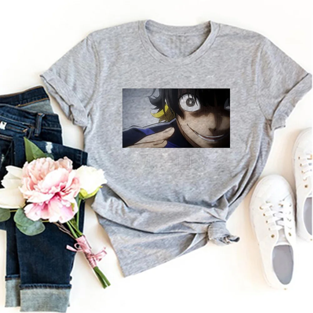 

blue lock t shirt women anime Japanese top female comic Japanese clothes