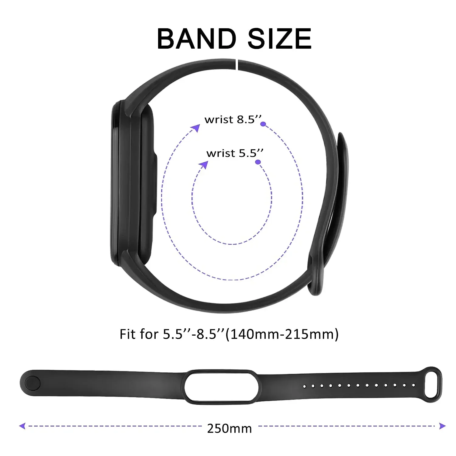 รูปสินค้า สายซิลิโคน Mi Band 4-7 คุณภาพดี ใส่สบาย ทนทาน