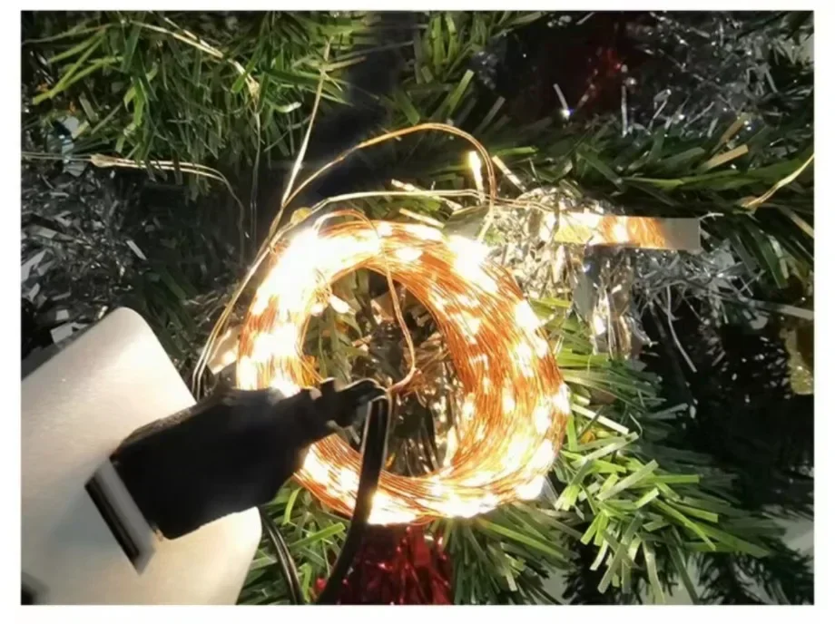 20M Wasserdichte USB LED Lichterkette String Kupferdraht Fee Girlande Licht Lampe Weihnachten Hochzeit Party Urlaub Beleuchtung – Detail 4