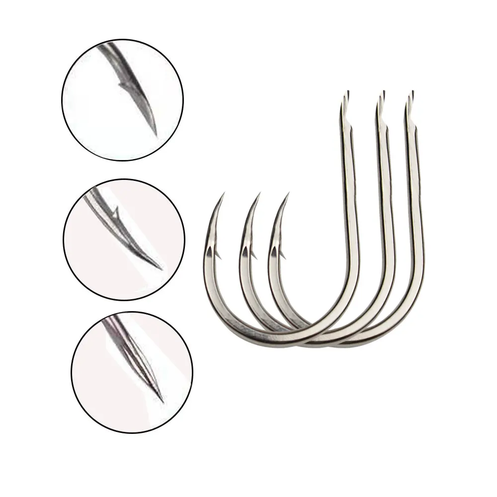 AS 10PCS Jigs Hooks Stainless Steel Assist Lure Fishing Slow Fast Jigging  Strong Strength Carbon Barbed Hook Accessories Tackle