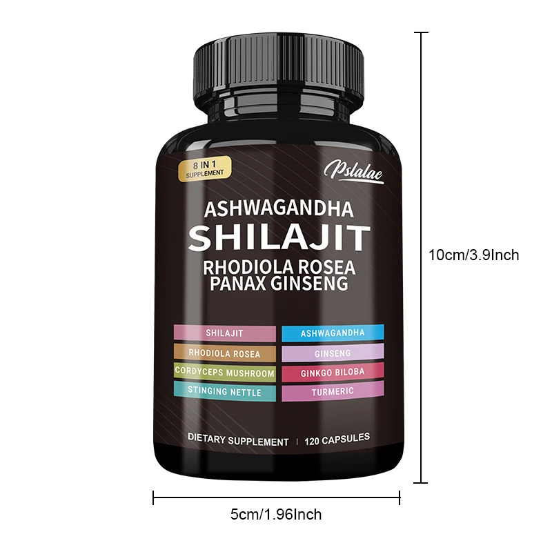 Shilajit, Ashwagandha, Rhodiola Rosea, Panax Ginseng Boosts Energy and Endurance, Increases Muscle Mass