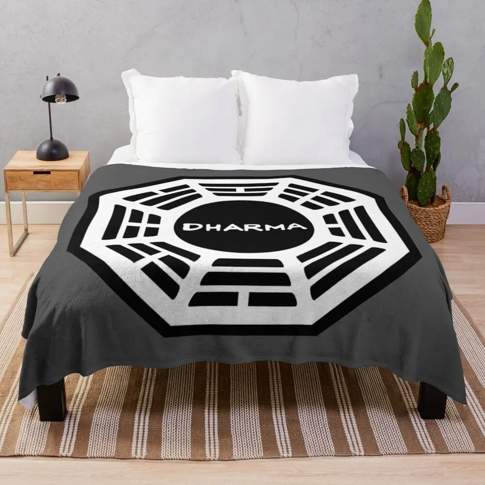 

Dharma Initiative Logo Lost TV Show Throw Blanket Blankets Sofas Of Decoration Luxury Thicken Blankets