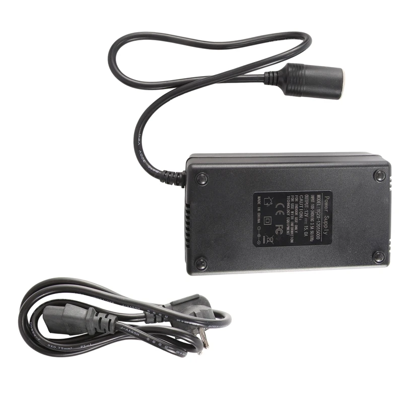 

12V 15A 180W Car Power Adapter Converter 230V To12v Voltage Converter With Cigarette- Lighter Socket EU Plug