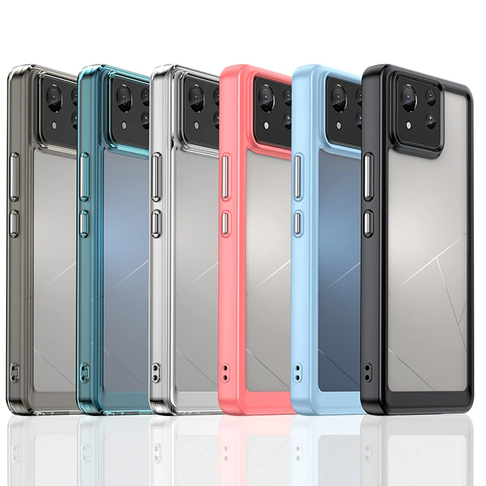 Transparent Colorful Shockproof TPU Protective Phone Case