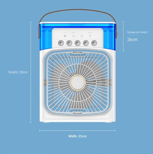 시원하고 건조하지 않은 공기를 위한 휴대용 가습기 팬 에어 컨디셔너