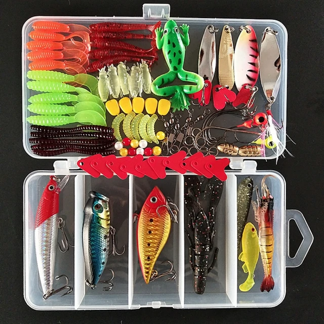 ZWICKE Classic Fishing Bait Set Thunder Frog Mino Bait Set Freshwater  Seawater Fake Bait Set Upturned Mouth Sequins Soft Bait - AliExpress