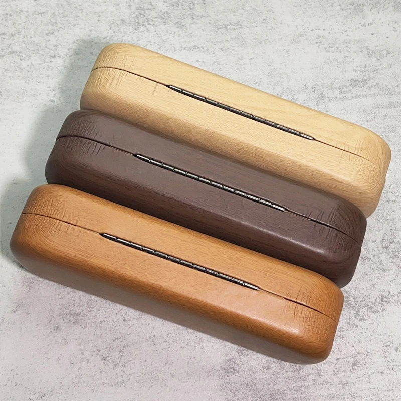 Fashion Hard Glasses Case Women Waterproof Wood Grain Eyeglass Case Cover Portable Reading Glasses Box For Men Spectacle Cases