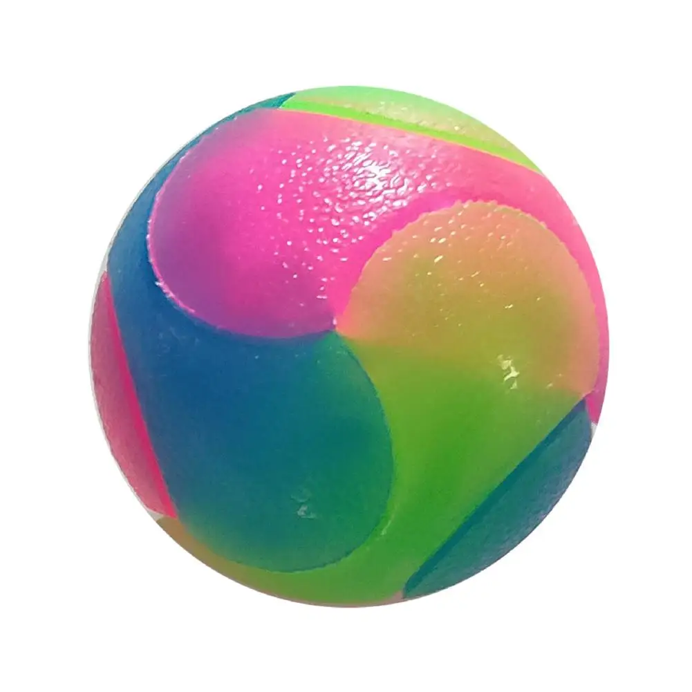 Pet Light Up Toy Ball Glowing LED Puppy Flashing Elastic Ball Toy Color Light TPR Ball Interactive Toys For Cats Small Dogs 2