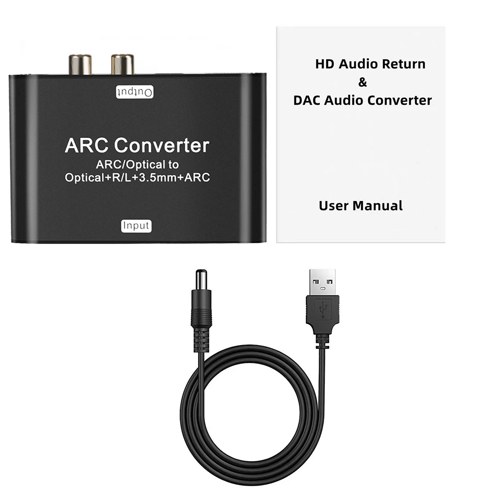 192Khz HDMI-Compatible ARC Return Extractor ARC SPDIF Optical To Optical 3.5mm L/R Stereo Audio Extractor For TV