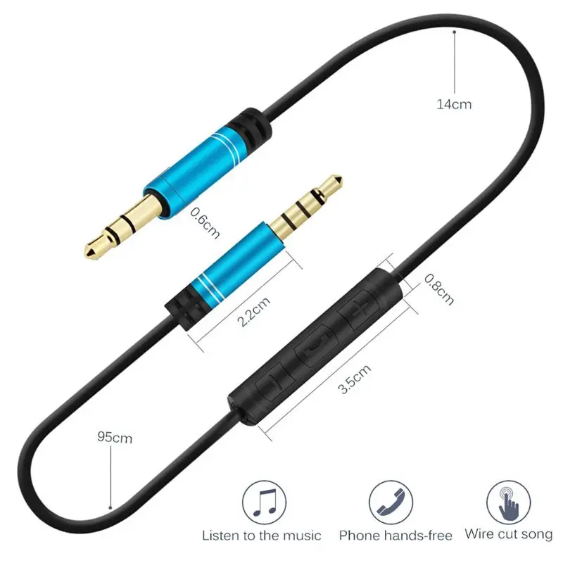 3.5mm   ̺ - 1.2m ׷ Aux ÷ ڵ, ũ Ŀ ζ  