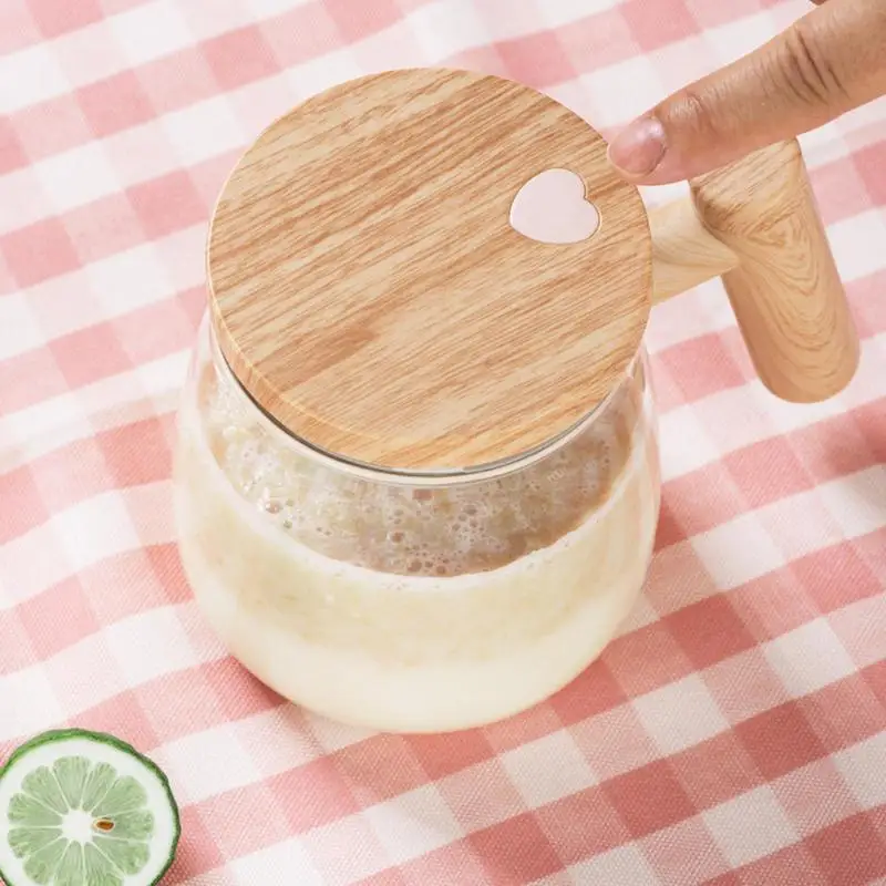 휴대용 블렌더 자체 교반 커피 머그잔 유리 머그잔 전기 400ML 자체 혼합 컵 고속 빠른 자동 믹서 자체 교반