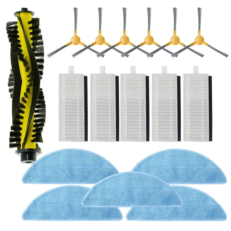 

Запасные детали для пылесоса Neatsvor X500 аксессуары для робота-пылесоса Kit, основная щетка, боковая щетка, фильтр, Швабра, 17 шт.