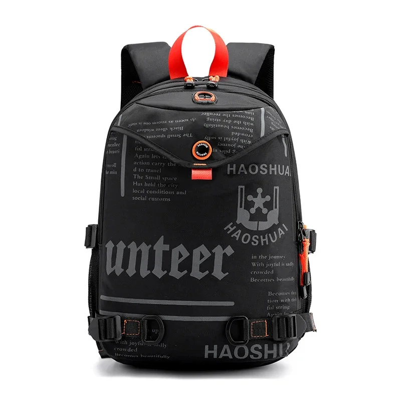 thumbnail image 1 of Mini mochila impermeable para hombre, mochila de viaje ultraligera de nailon, mochila para adolescentes, estudiantes, mochila con estampado de letras, bolso pequeño XA24C, 1 of 5
