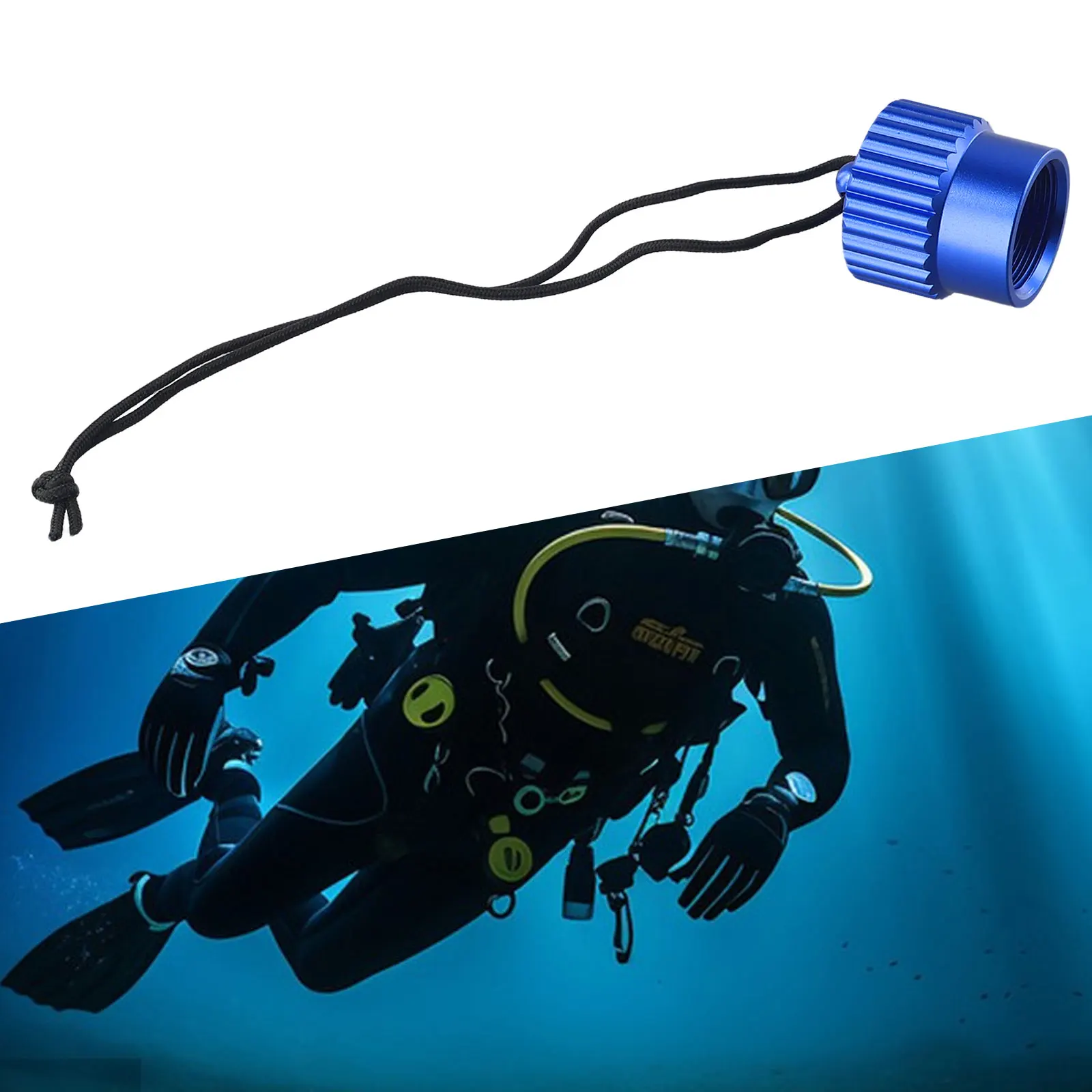 

1 X Dust Cap Aluminum Scuba Diving DIN Tank Valve Threaded Cover Aluminum Dust Plug Protection Cap Water Sports Accessories