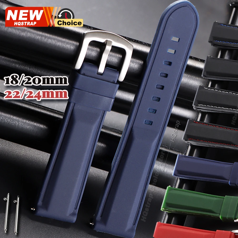 Enhanced Waterproof Sports Silicone Watch Band Strap, Universal Fit