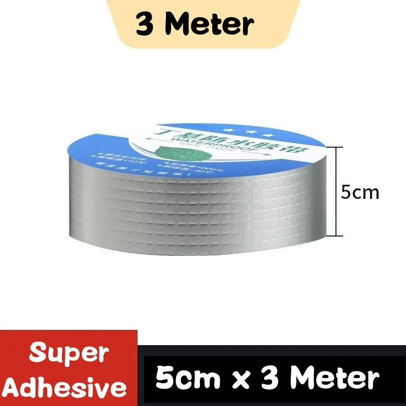  Rollo de cinta adhesiva contra fugas para techo de patio,  parche de reparación de asfalto de aluminio para techo de carga, piscina,  porche y balcón, autoadhesiva, impermeable y aislamiento térmico (color