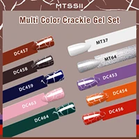 12PCS/SET Crackle Nail Polish Gel Set Cracking Nail Lacquer Quick Dry Gel Hybrid With Base Top Coat  Manicure Art Varnish Kit 2