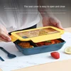 1100ml Microwave Lunch Box Portable 2 Layer Food Container Healthy Lunch Bento Boxes Lunchbox With Cutlery 4