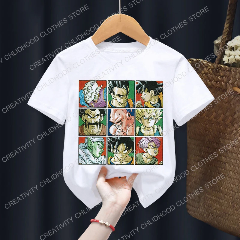 Kids Anime T Shirts Dragon Ball Children's T-Shirt Summer Son Goku Anime T shirt Cartoons Kawaii Casual top Kid boy girl Harajuku clothes Tee shirts