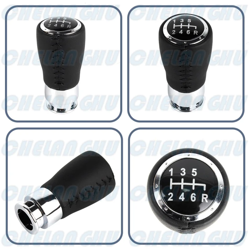 5/6 Speed Universal R PU Leather Gear Shift Knob Manual Car Gear Stick