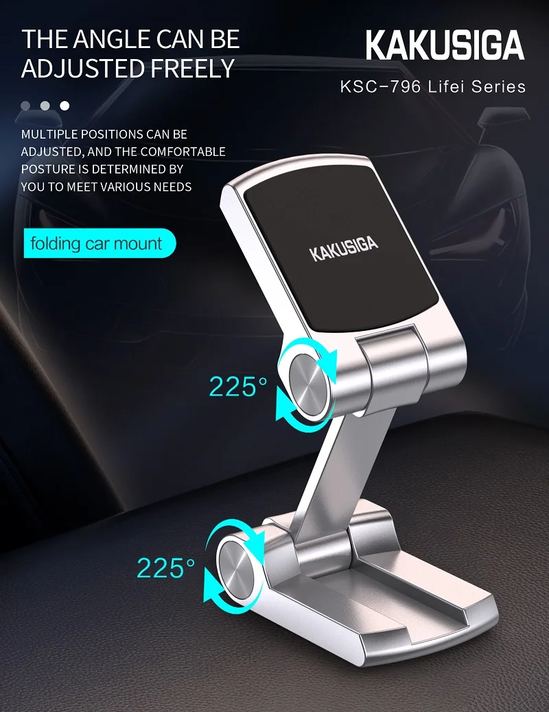 Sd7f84bf062c84f86bae5a24be3cb8f9cs Foldable Magnetic Cell Phone Holder in Car GPS Magnet Car Phone Support Stand For Xiaomi, Samsung, iPhone 14, Car Bracket Mallzona