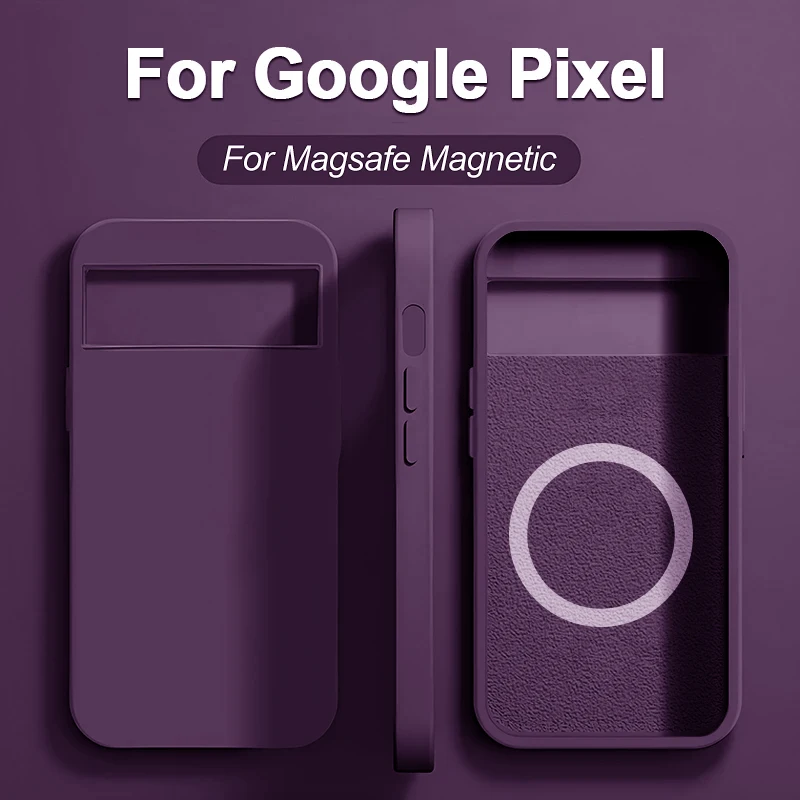 Liquid Silicone Magnetic Cases For Google Pixel 6 8 7 Pro Bumper Magsafe Case Wireless Charge Cover Phone Accessories