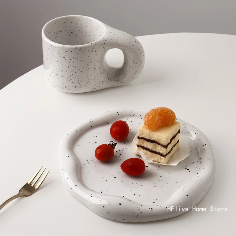 Nordic Silver Plated Ceramic Dish Irregular Tray Decorative Jewelry Organizer ins Creative Tray Luxury Ceramic Storage Tray 5
