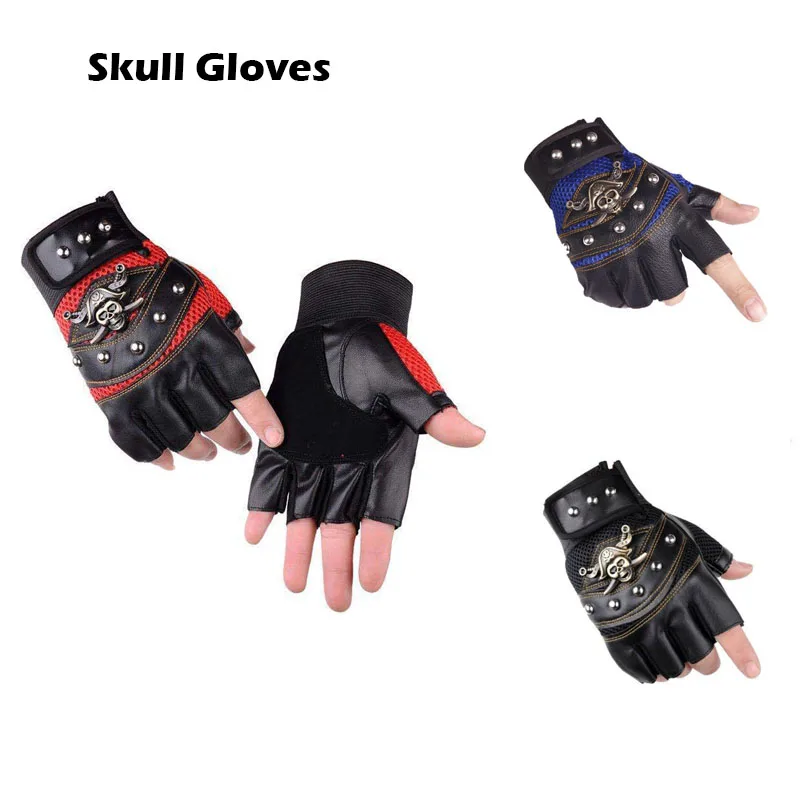 1-Pair-Skulls-Rivet-PU-Leather-Fingerless-Gloves-Fashion-Hip-Hop-Men ...