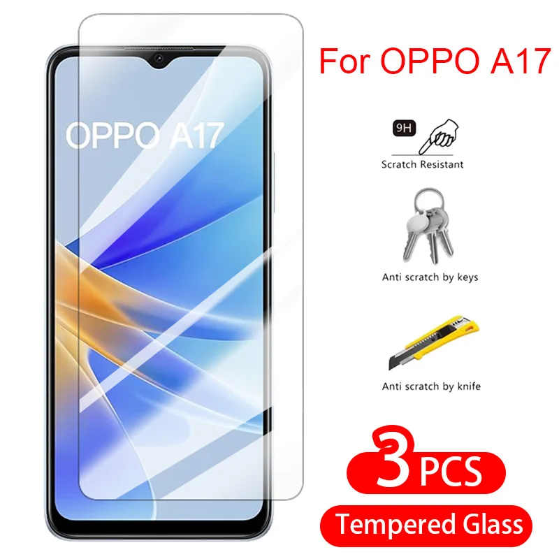 

Для Oppo A17 5G Защитная пленка для экрана 9D закаленное стекло прозрачная HD-пленка с полным покрытием высокая твердость стеклянная передняя пленка 3 шт. для OPPO A17 5G