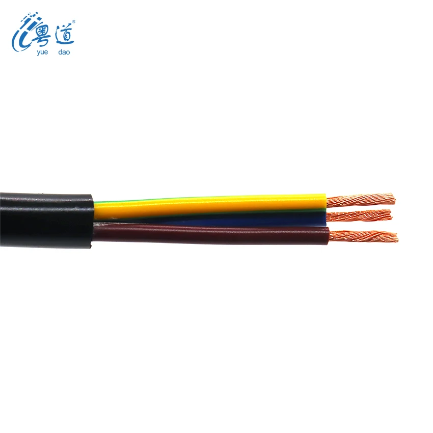 통신 전원 케이블 rvv 3*1.5mm, 맞춤형 고품질 3 코어 색상 공장 가격 구리 코어 pvc 전원 케이블
