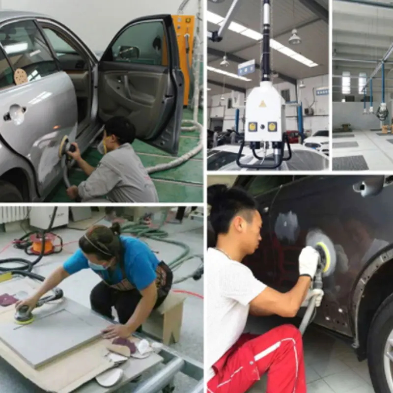3 inch 75mm Eccentric Pneumatic Sandpaper Grinding Machine Air Polisher Dry Type Wind Car Waxing Combo Set