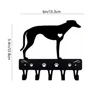 Greyhound Key Holder & Dog Leash Hanger: Decorative Iron Craft for Wall-Mounted Hooks Organizer in Home 2