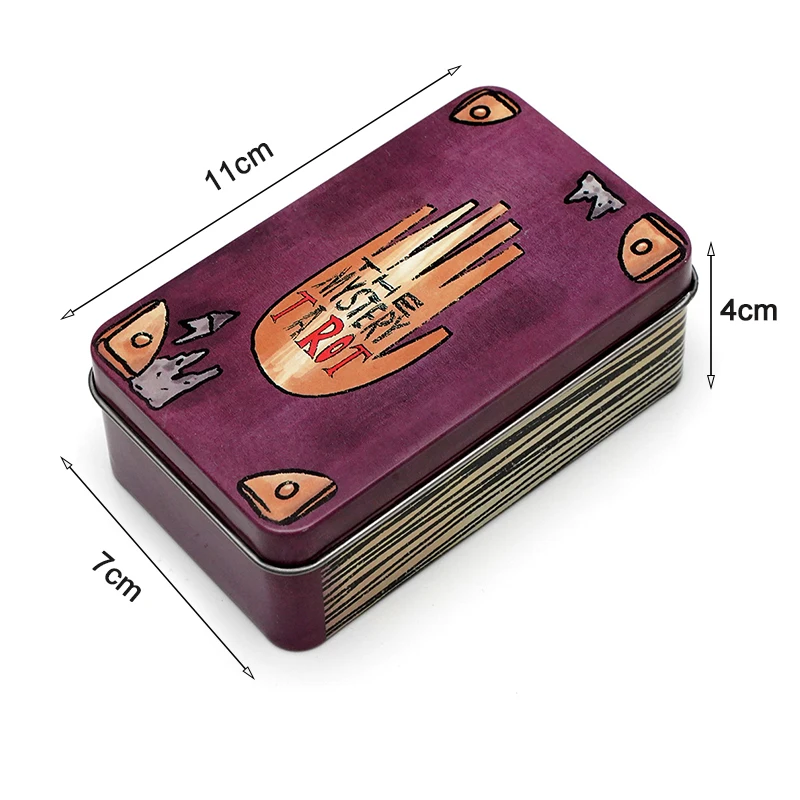 10.3*6cm Mystery Tarot card 78 deck in a Tin Metal Box Gold-plated Edge English Tarot Cards For Divination Tarot Deck 3