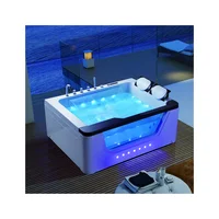 Whirlpool Massage Bathtub Sexy Spa Tub with Water Fall Air Bubble Jacket 2People Luxury Configurations 170x120x68cm 1