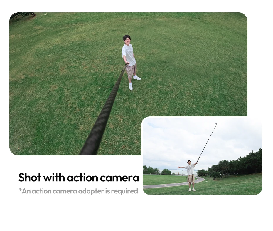 Carbon Fiber Selfie Stick Light-weight Selfie Stick Extension Rod for Gopro Smar