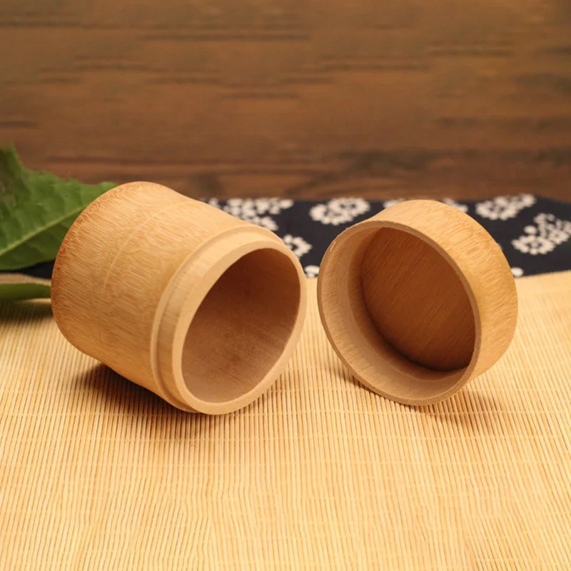 Pure Bamboo Straight Cylinder Tea Caddy Portable Tea Caddy Storage Box for Home and Travel tea canister airtight container