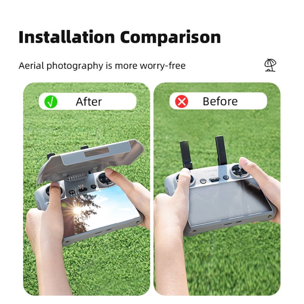 Pare-soleil pliable pour télécommande DJI RC 2 - Protection d'écran anti-éblouissement
