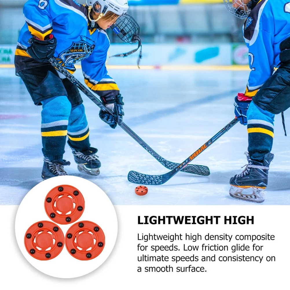 Roller Hockey Puck Training Ball 3 Pcs Outdoor Inline Street Hockey Game Practice Ice Field Team Sports Equipment