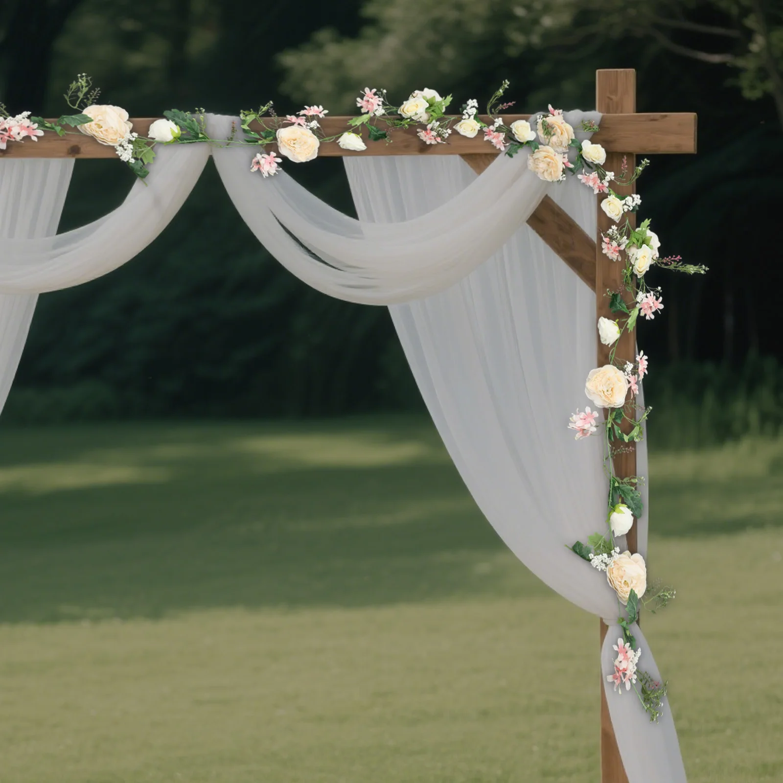 Dekorative Blumen, künstliche künstliche Blumen, Girlande, Blumengirlande für Tür, Hochzeit, Party, Wand, Heimdekoration – Detail 32